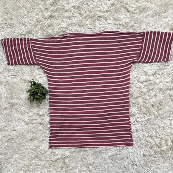 Magic Fit Striped Short Sleeve Top 💗 Pink & Ivory - Picture 5 of 13